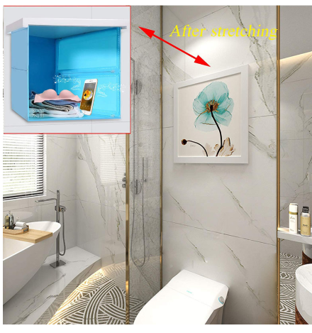 رف تخزين مع برواز مزخرف مقاوم للماء/ قابل للطي رف تخزين مع برواز مزخرف مقاوم للماء/ قابل للطي أدوات المنزل والتخزين