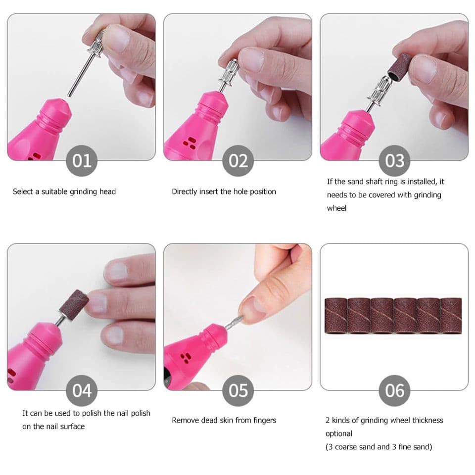 Electric nail drill device 6×1 Electric nail drill device 6×1 Beauty tools Electric nail drill device 6×1 Electric nail drill device 6×1 Beauty tools